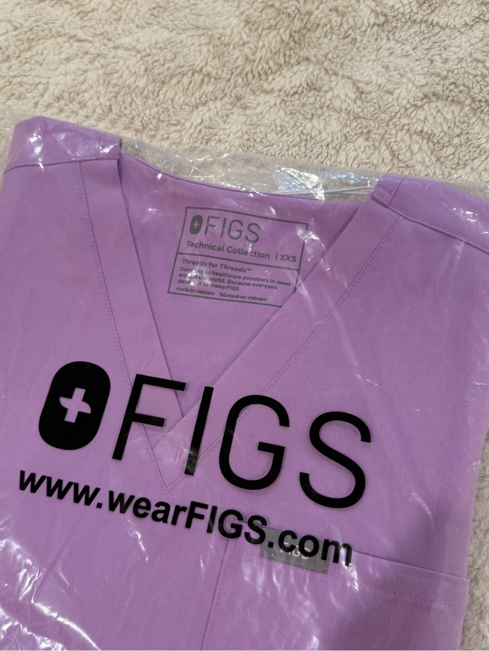 Figs Catarina One-Pocket Scrub Top - Wild Iris - Picture 2 of 2